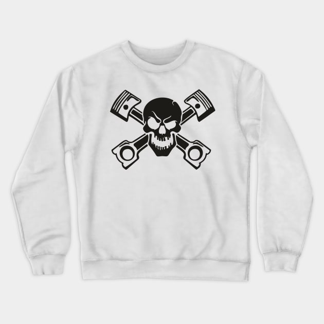 Skull Crewneck Sweatshirt by Dojaja